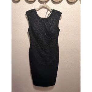 Calvin Klein Black Floral Dress Size 8